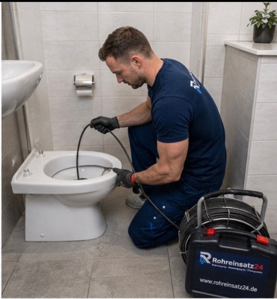 Mechanische Reinigung einer verstopften Toilette